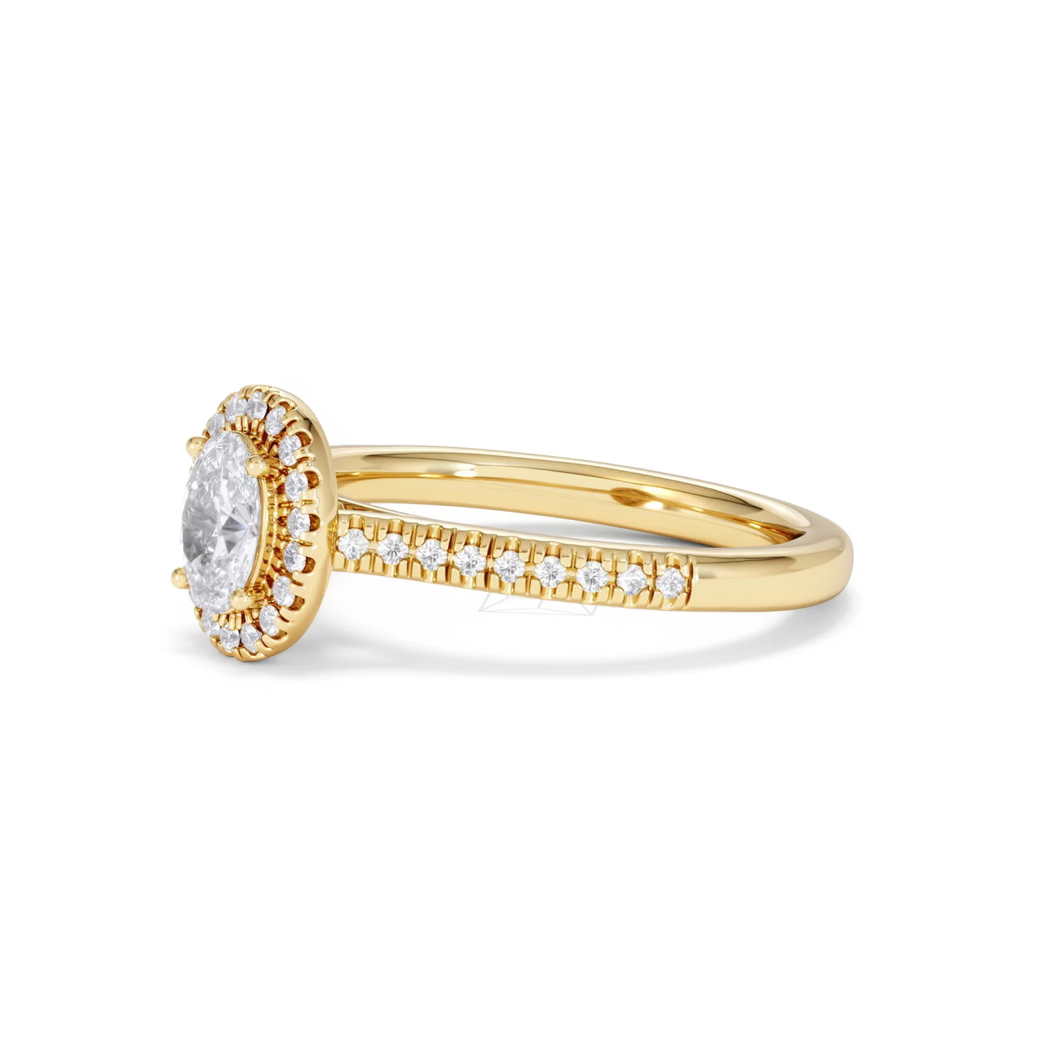 Lumia Oval Cut Lab Diamond Halo Ring 0.70ct F/VS in 9K Gold - Image 78
