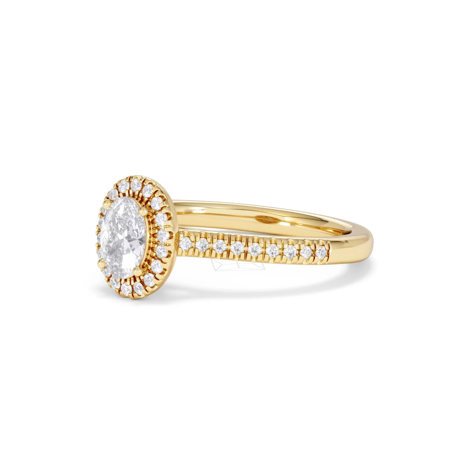 Lumia Oval Cut Lab Diamond Halo Ring 0.70ct F/VS in 9K Gold - Image 81