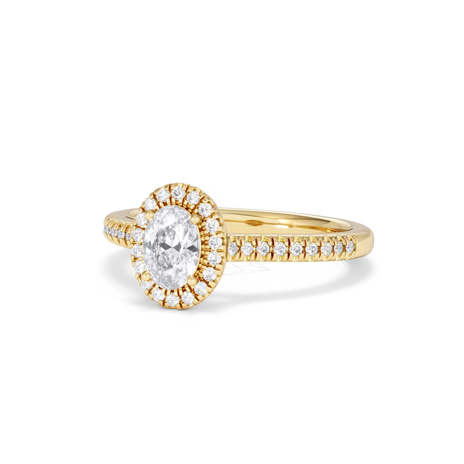Lumia Oval Cut Lab Diamond Halo Ring 0.70ct F/VS in 9K Gold - Image 85