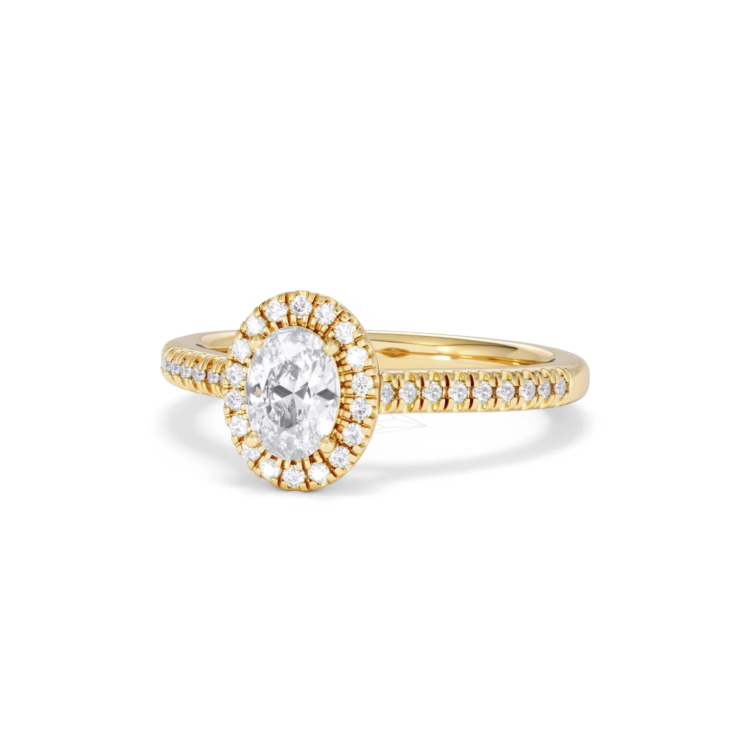 Lumia Oval Cut Lab Diamond Halo Ring 0.70ct F/VS in 9K Gold - Image 86