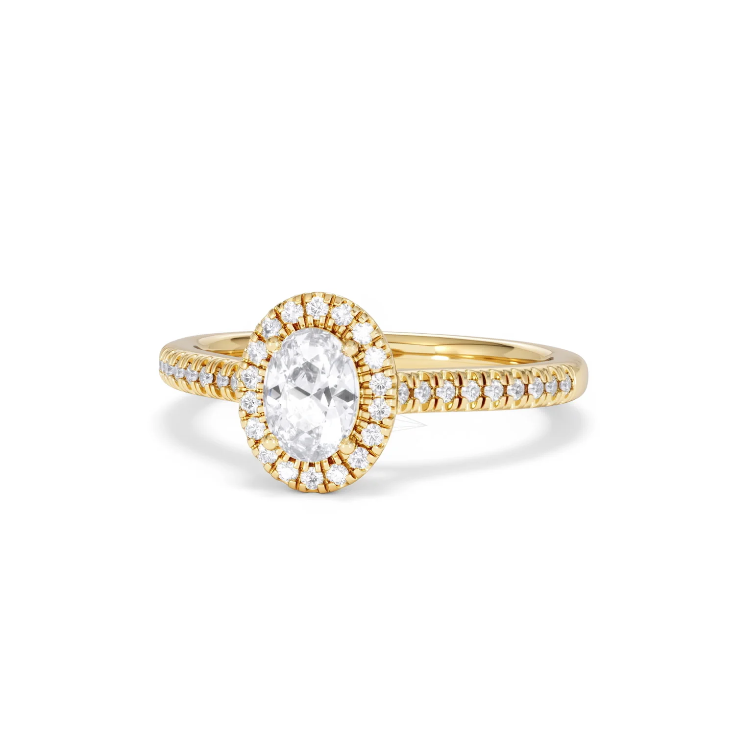 Lumia Oval Cut Lab Diamond Halo Ring 0.70ct F/VS in 9K Gold - Image 87