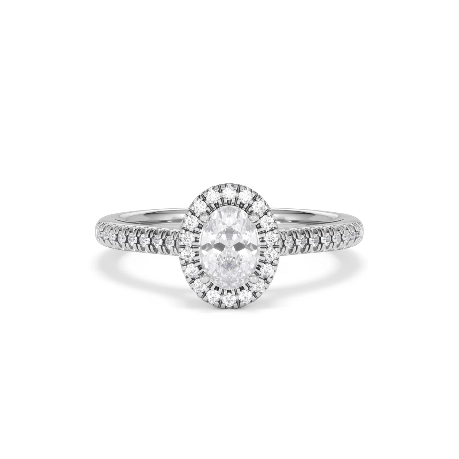 Lumia Oval Cut Lab Diamond Halo Ring 0.70ct F/VS in 9K White Gold - Image 10