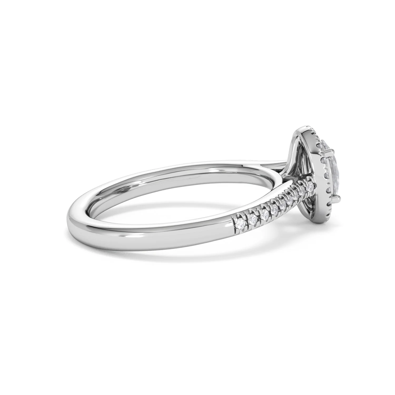 Lumia Oval Cut Lab Diamond Halo Ring 0.70ct F/VS in 9K White Gold - Image 33