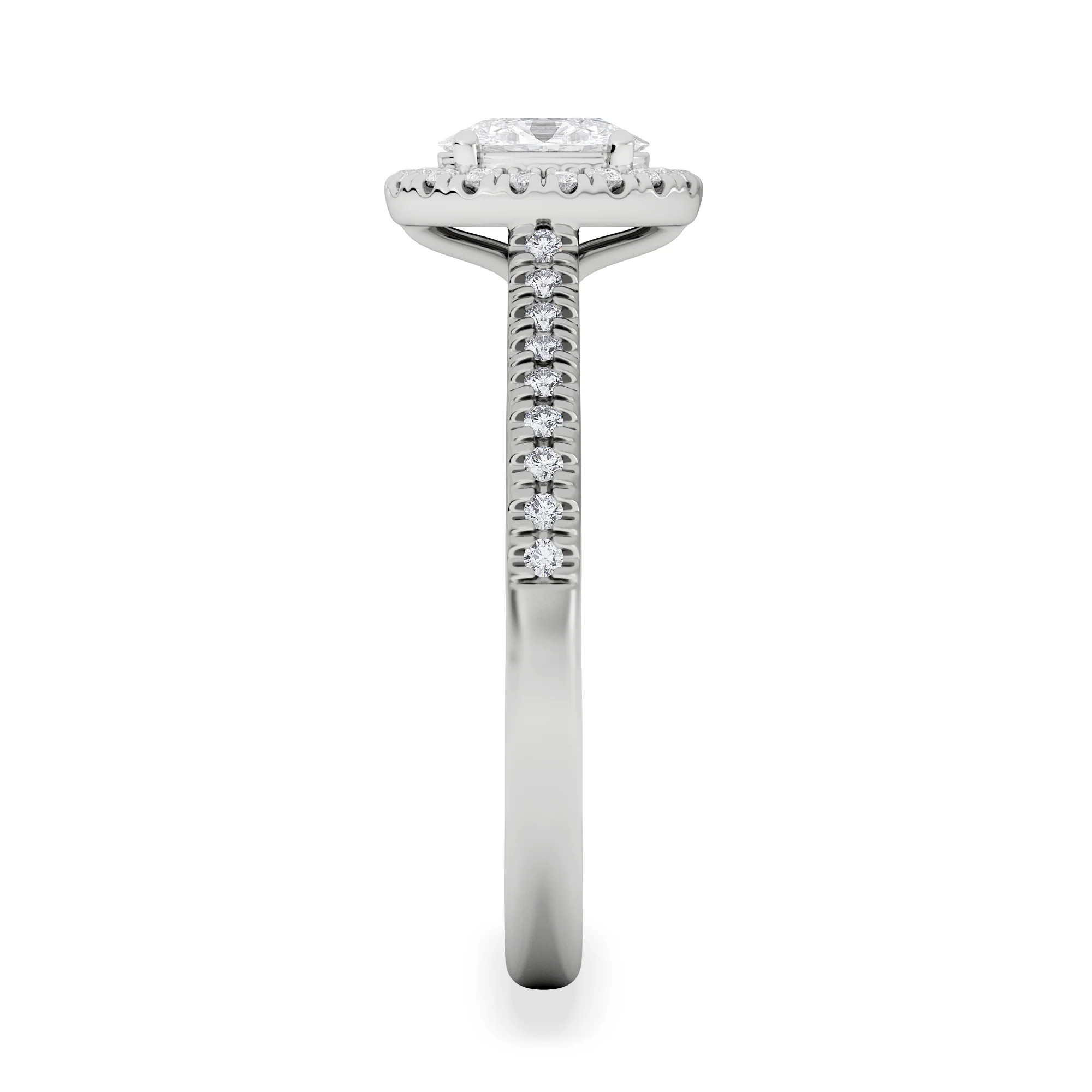 Lumia Oval Cut Lab Diamond Halo Ring 0.70ct F/VS in 9K White Gold - Image 5