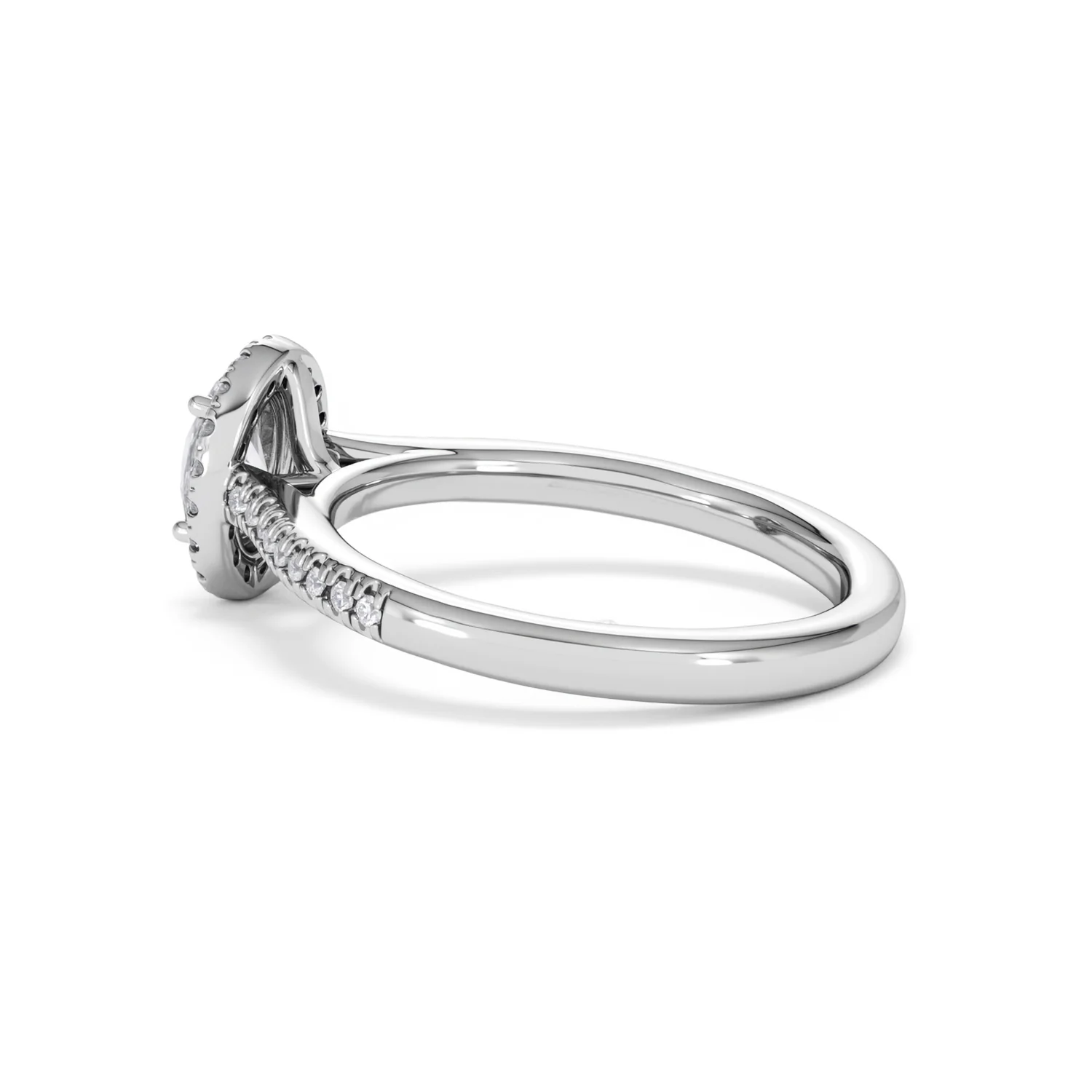 Lumia Oval Cut Lab Diamond Halo Ring 0.70ct F/VS in 9K White Gold - Image 64