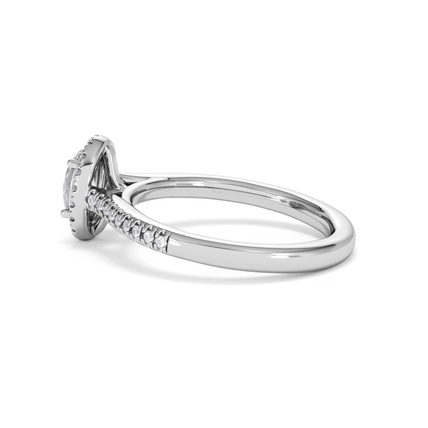 Lumia Oval Cut Lab Diamond Halo Ring 0.70ct F/VS in 9K White Gold - Image 66