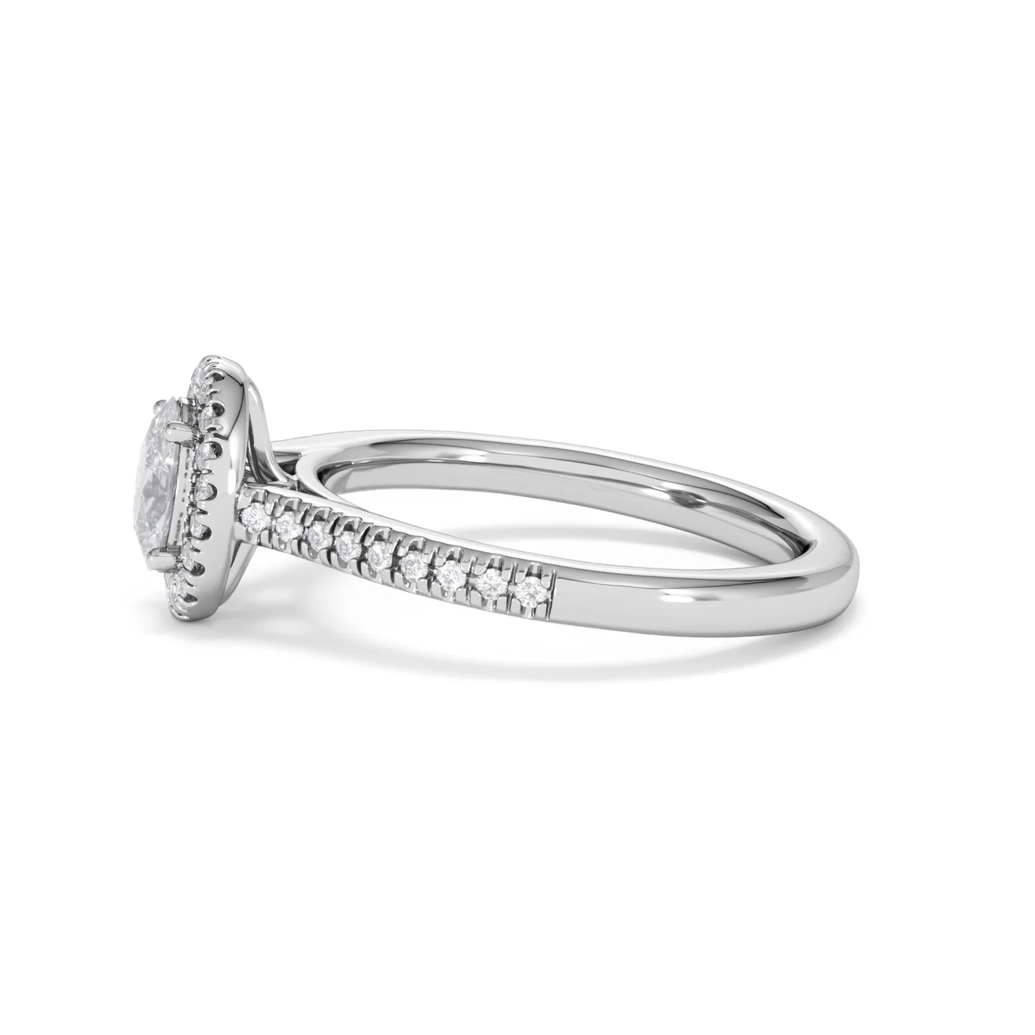 Lumia Oval Cut Lab Diamond Halo Ring 0.70ct F/VS in 9K White Gold - Image 72