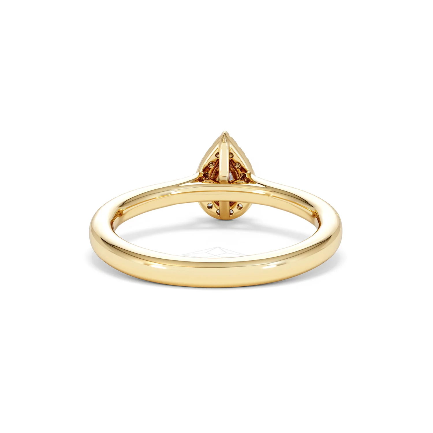 Lumia Pear Cut Lab Diamond Halo Ring 0.33ct F/VS in 18K Gold Vermeil - Image 49