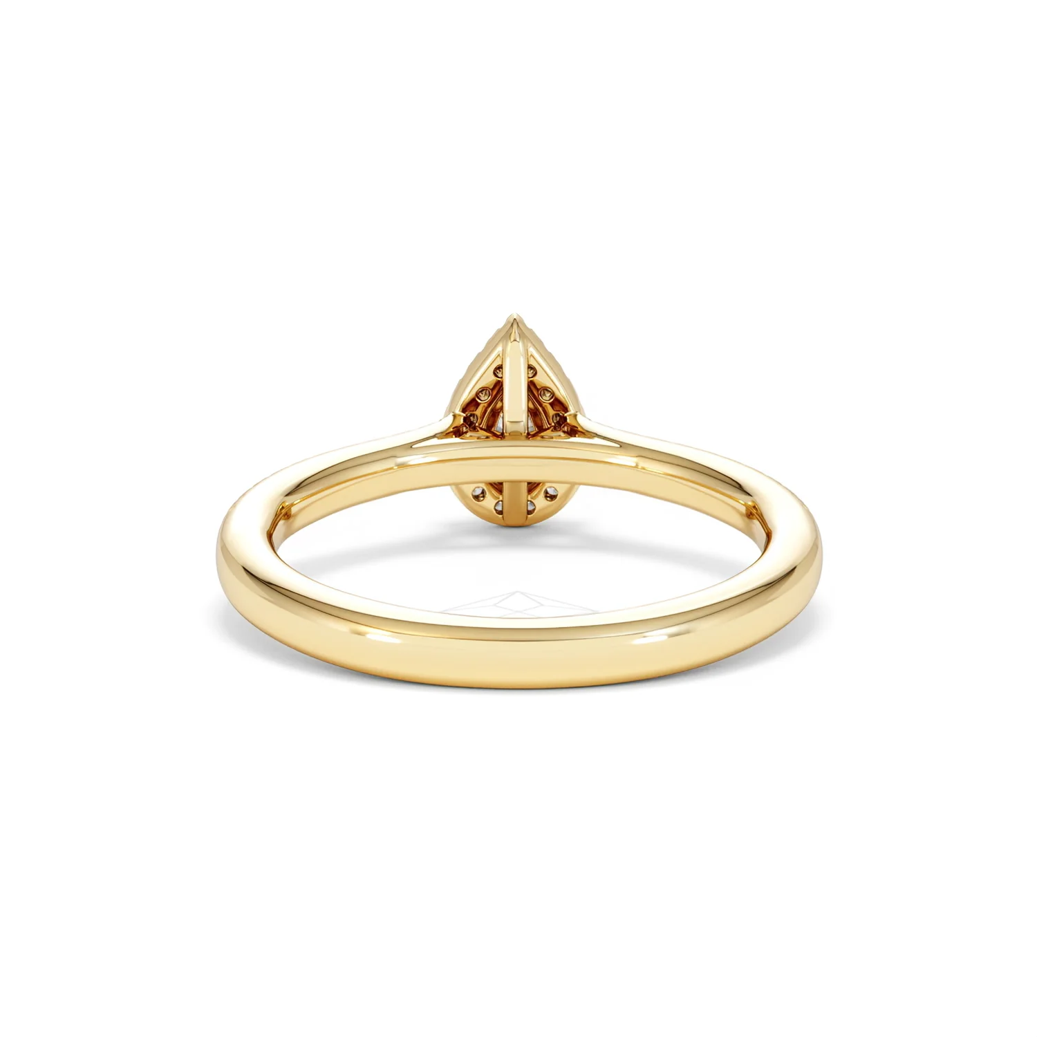 Lumia Pear Cut Lab Diamond Halo Ring 0.33ct F/VS in 18K Gold Vermeil - Image 50