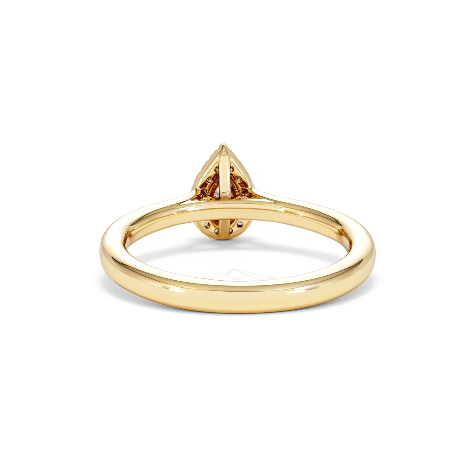 Lumia Pear Cut Lab Diamond Halo Ring 0.33ct F/VS in 18K Gold Vermeil - Image 51