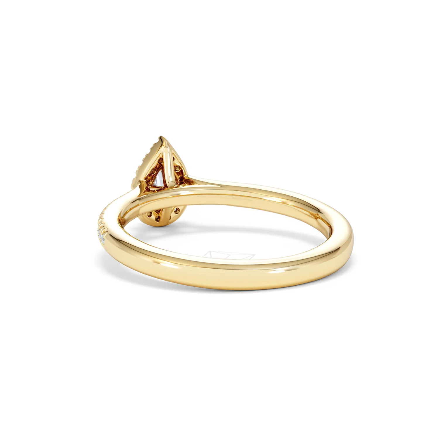 Lumia Pear Cut Lab Diamond Halo Ring 0.33ct F/VS in 18K Gold Vermeil - Image 56