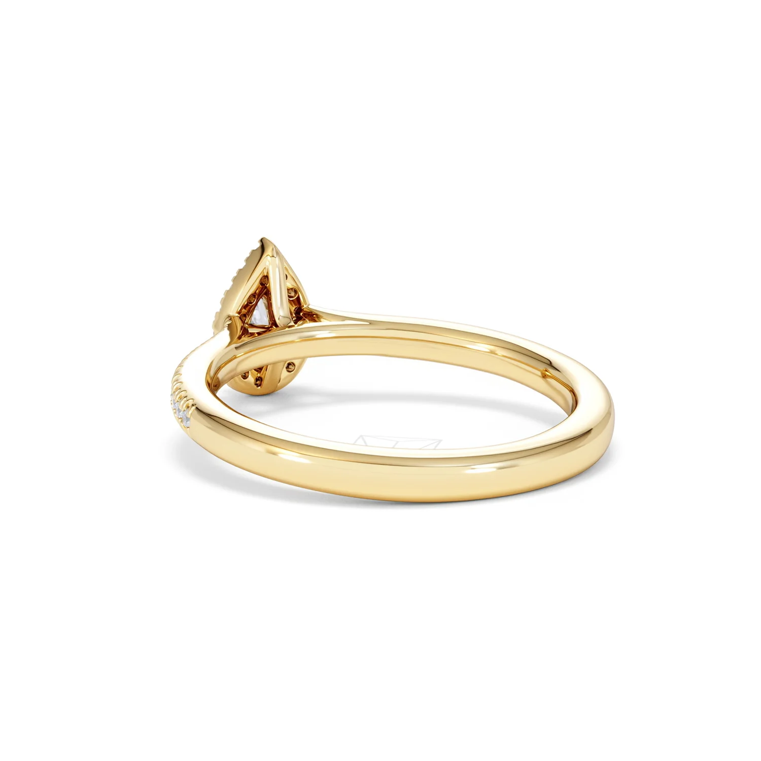 Lumia Pear Cut Lab Diamond Halo Ring 0.33ct F/VS in 18K Gold Vermeil - Image 57