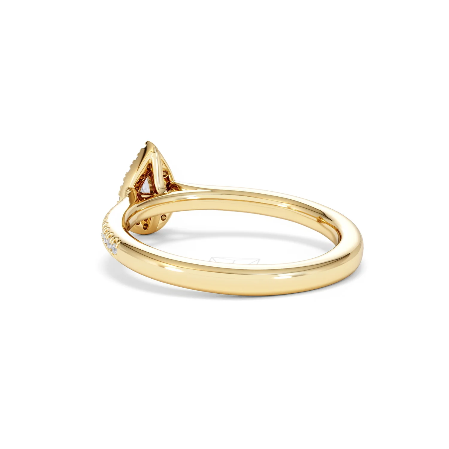 Lumia Pear Cut Lab Diamond Halo Ring 0.33ct F/VS in 18K Gold Vermeil - Image 58