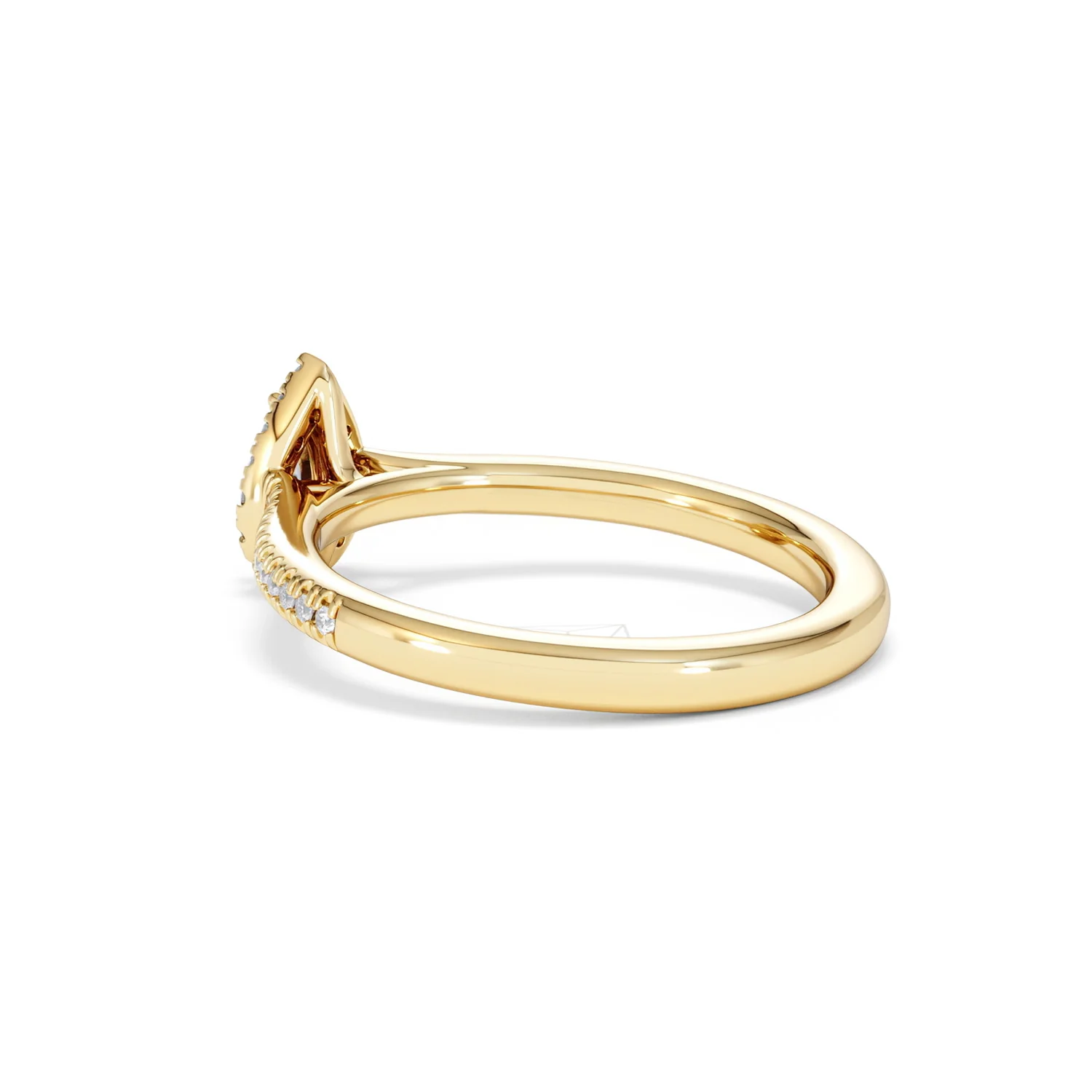 Lumia Pear Cut Lab Diamond Halo Ring 0.33ct F/VS in 18K Gold Vermeil - Image 61