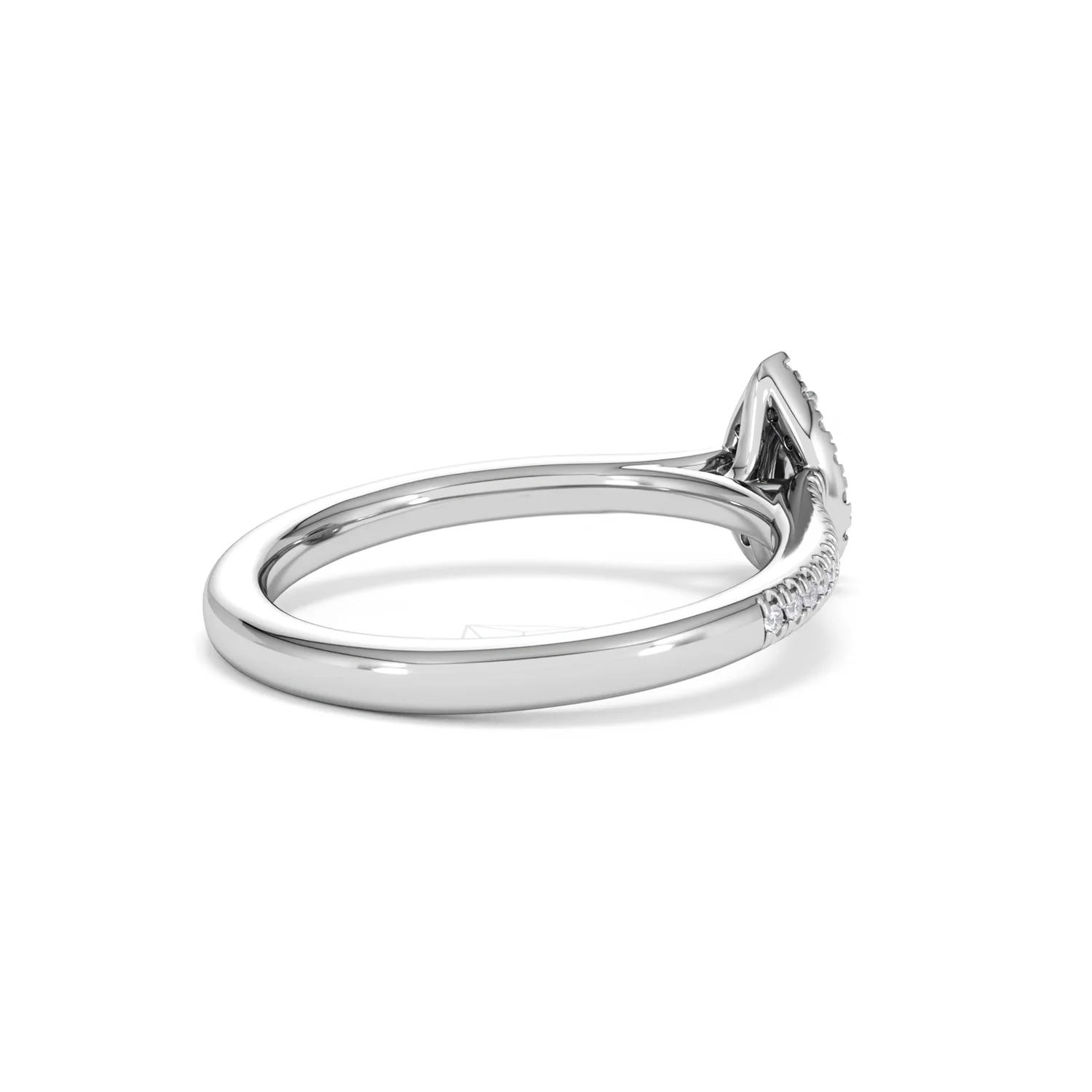 Lumia Pear Cut Lab Diamond Halo Ring 0.33ct F/VS in 925 Silver - Image 39