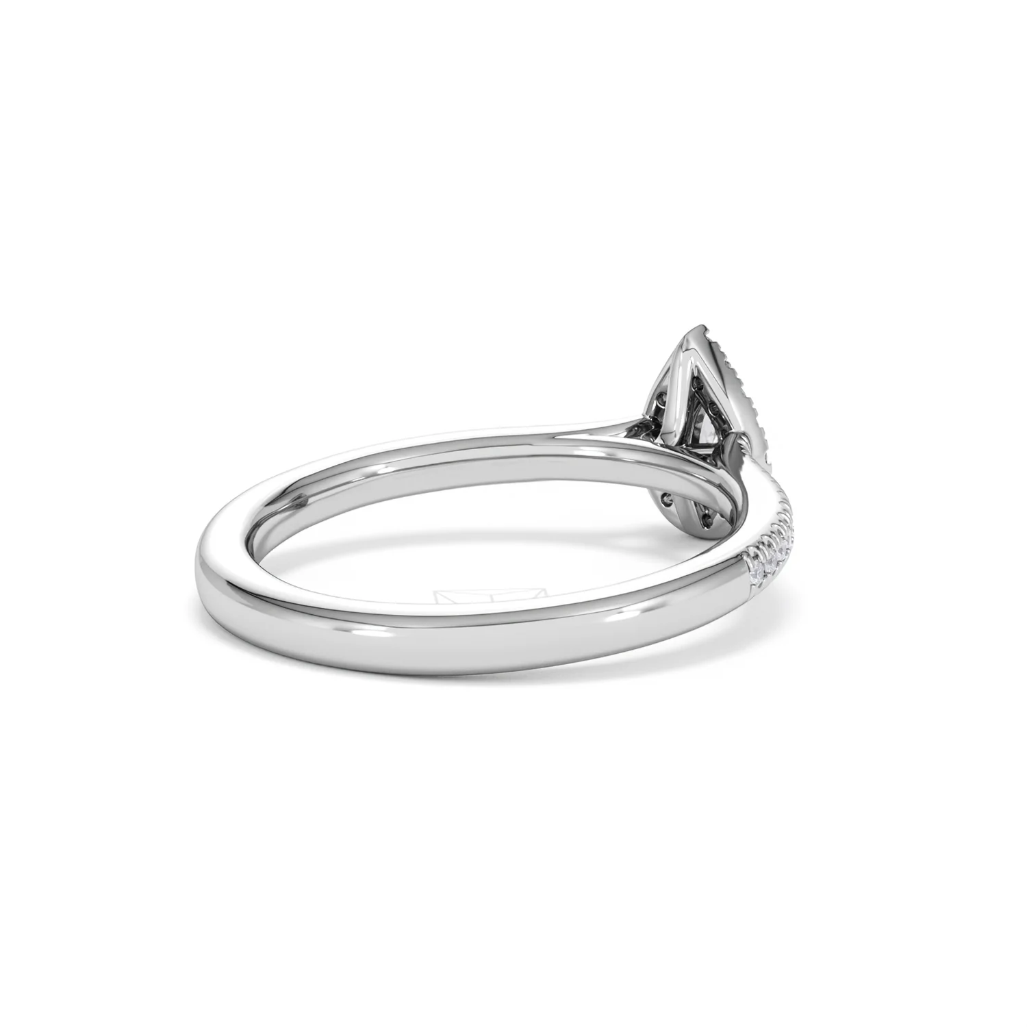 Lumia Pear Cut Lab Diamond Halo Ring 0.33ct F/VS in 925 Silver - Image 41