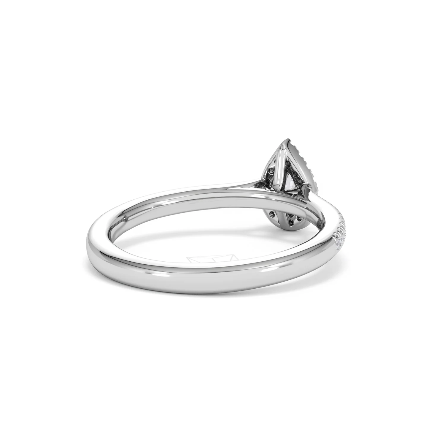 Lumia Pear Cut Lab Diamond Halo Ring 0.33ct F/VS in 925 Silver - Image 43