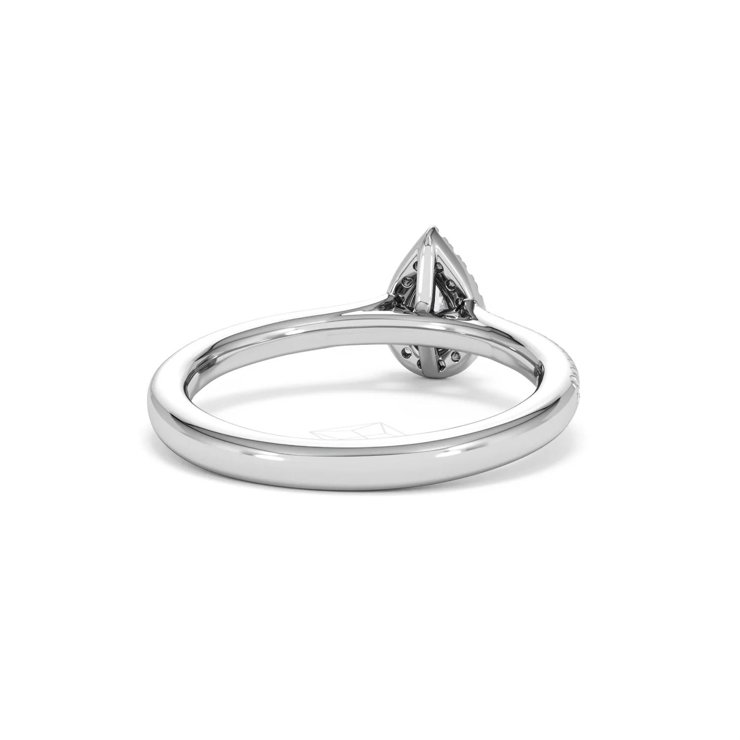 Lumia Pear Cut Lab Diamond Halo Ring 0.33ct F/VS in 925 Silver - Image 46