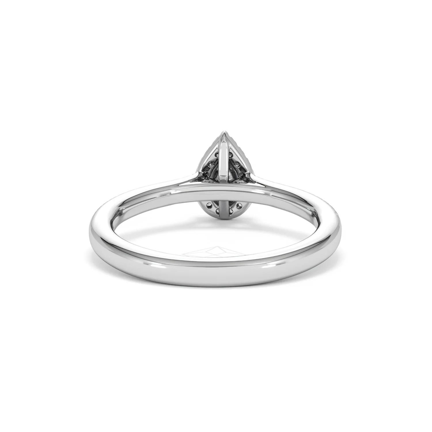 Lumia Pear Cut Lab Diamond Halo Ring 0.33ct F/VS in 925 Silver - Image 49