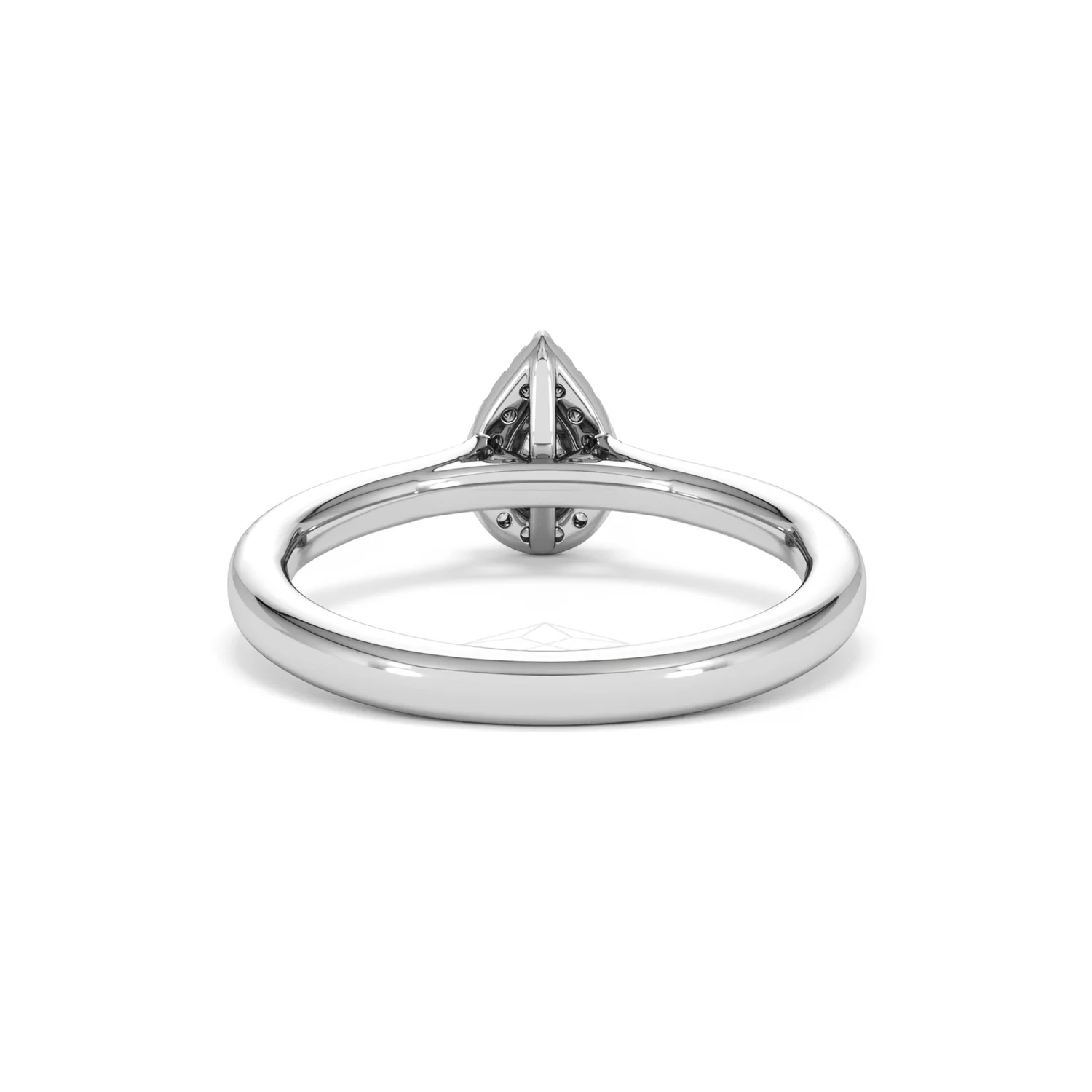 Lumia Pear Cut Lab Diamond Halo Ring 0.33ct F/VS in 925 Silver - Image 50
