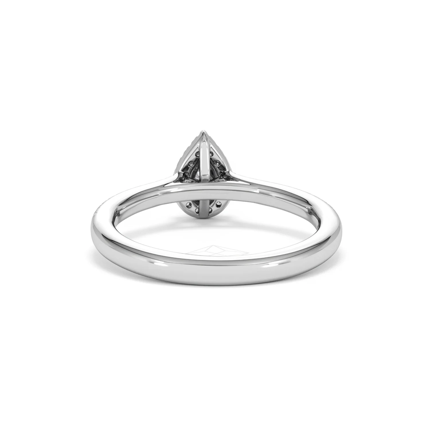 Lumia Pear Cut Lab Diamond Halo Ring 0.33ct F/VS in 925 Silver - Image 51
