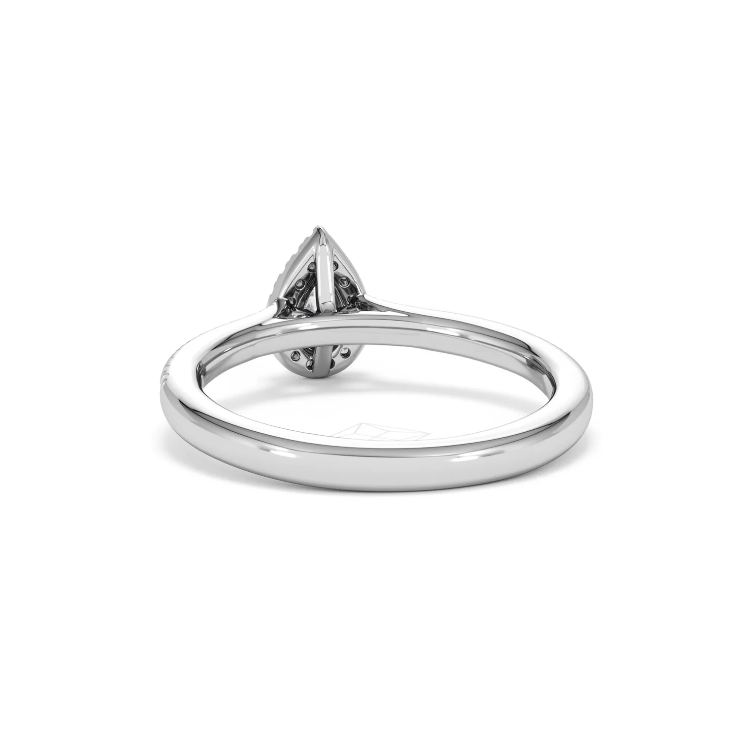 Lumia Pear Cut Lab Diamond Halo Ring 0.33ct F/VS in 925 Silver - Image 53