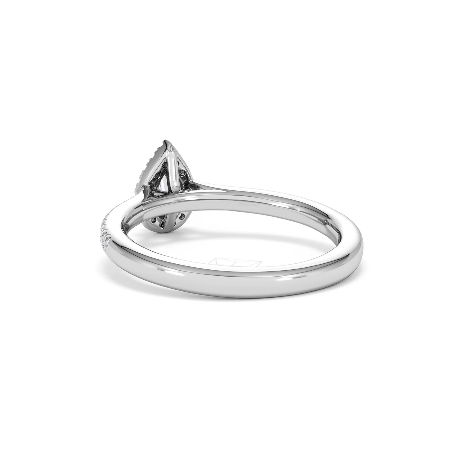 Lumia Pear Cut Lab Diamond Halo Ring 0.33ct F/VS in 925 Silver - Image 56