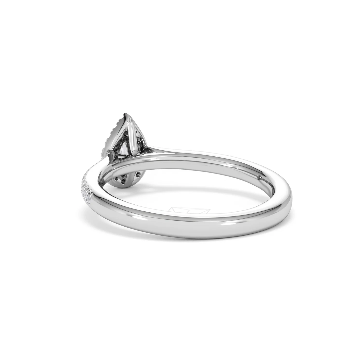 Lumia Pear Cut Lab Diamond Halo Ring 0.33ct F/VS in 925 Silver - Image 57