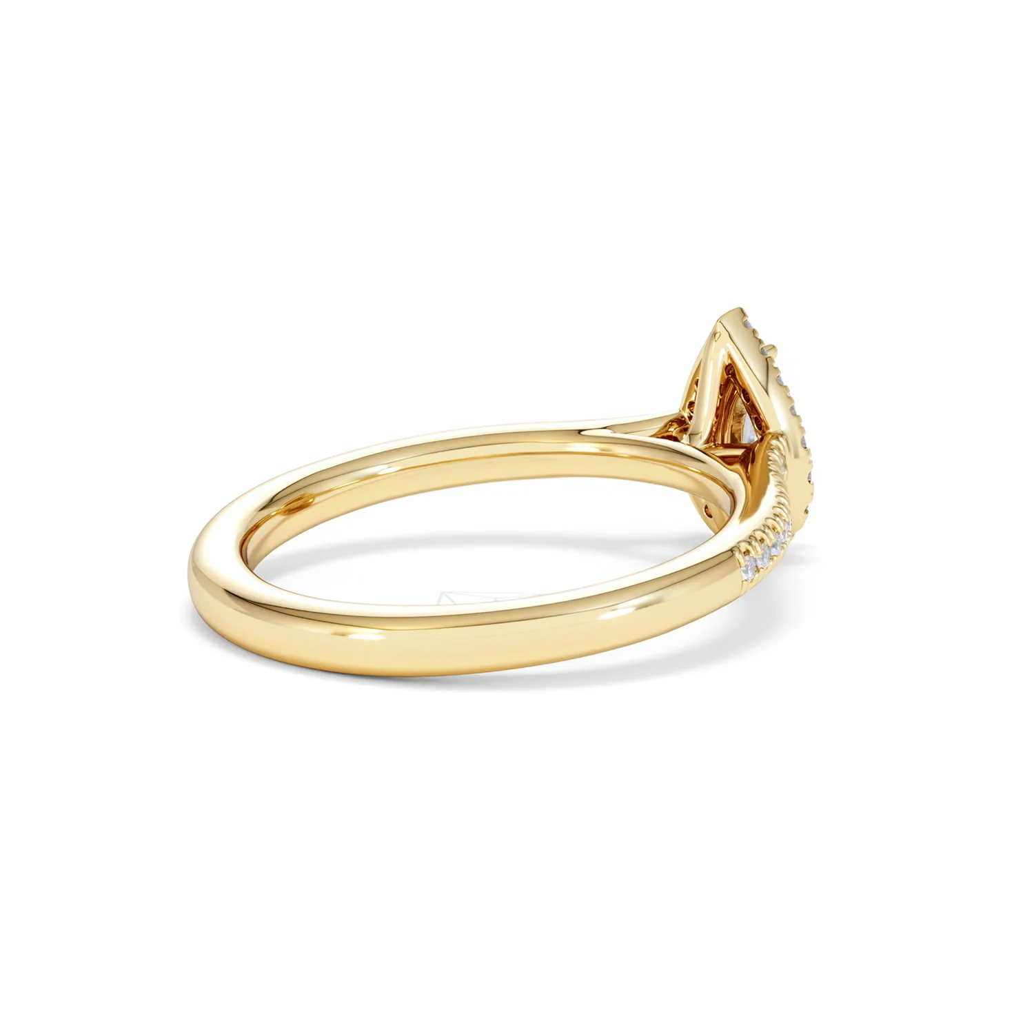 Lumia Pear Cut Lab Diamond Halo Ring 0.50ct F/VS in 18K Gold Vermeil - Image 39