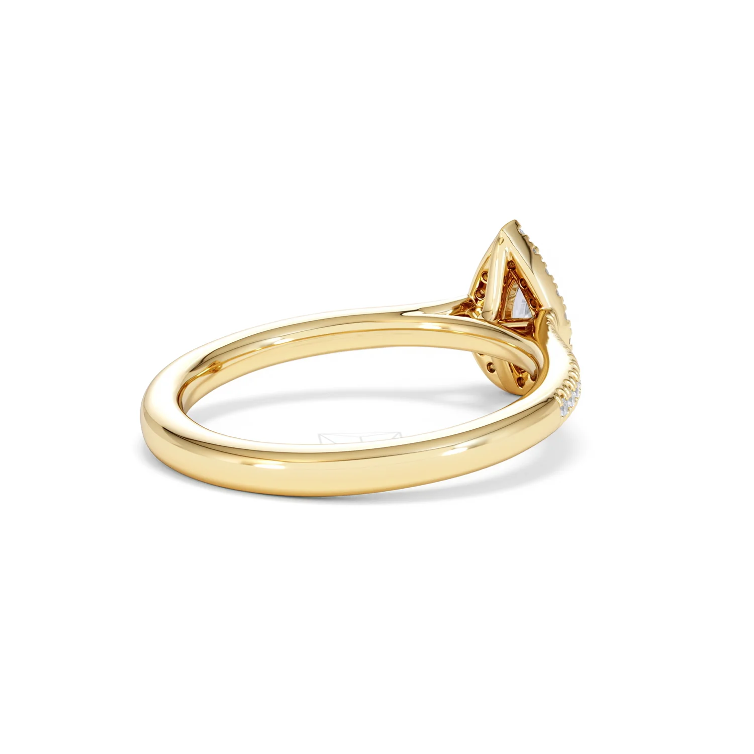 Lumia Pear Cut Lab Diamond Halo Ring 0.50ct F/VS in 18K Gold Vermeil - Image 41