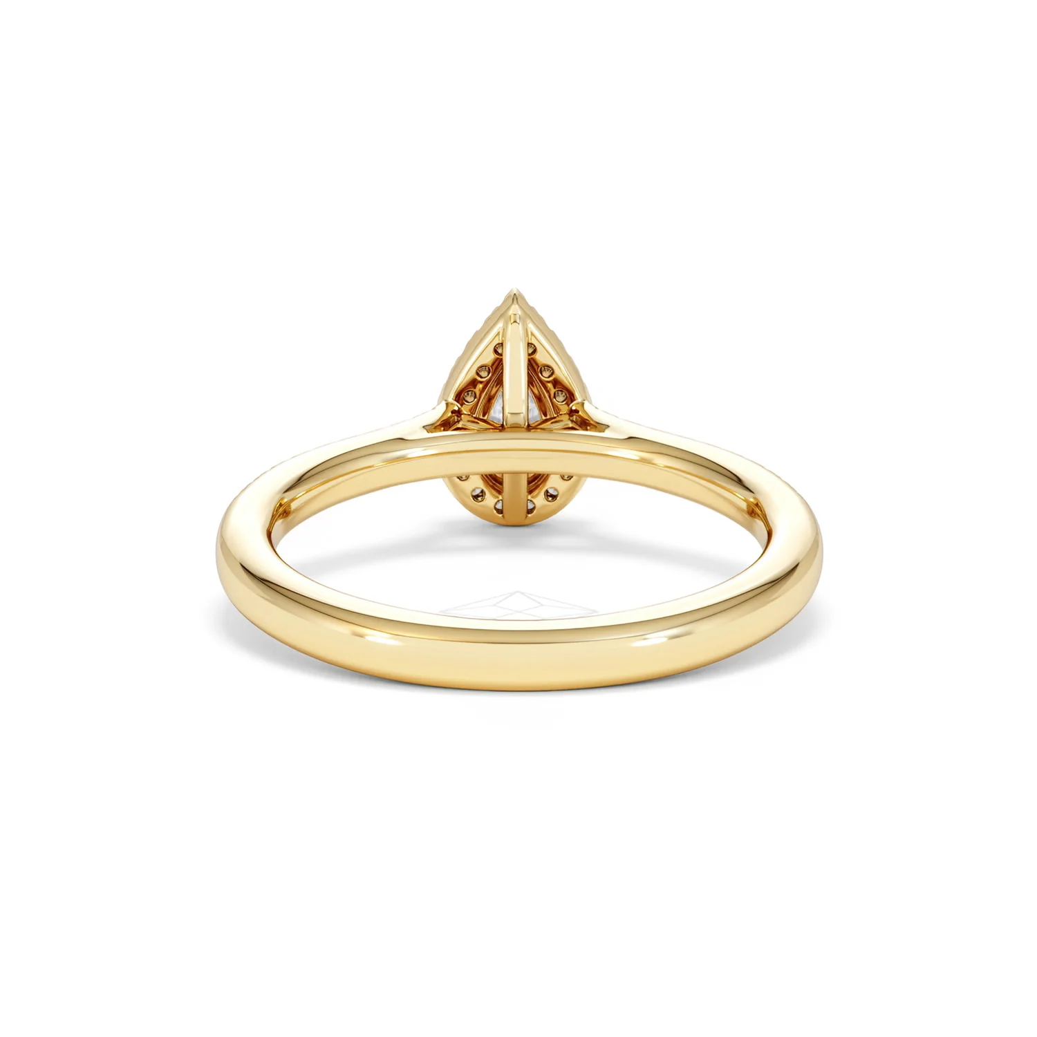 Lumia Pear Cut Lab Diamond Halo Ring 0.50ct F/VS in 18K Gold Vermeil - Image 50