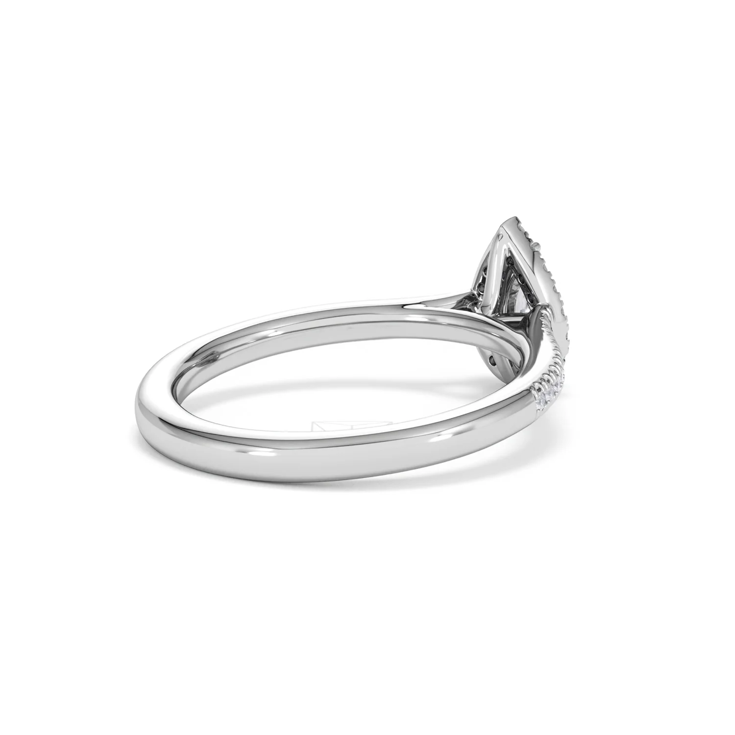 Lumia Pear Cut Lab Diamond Halo Ring 0.50ct F/VS in 925 Silver - Image 40