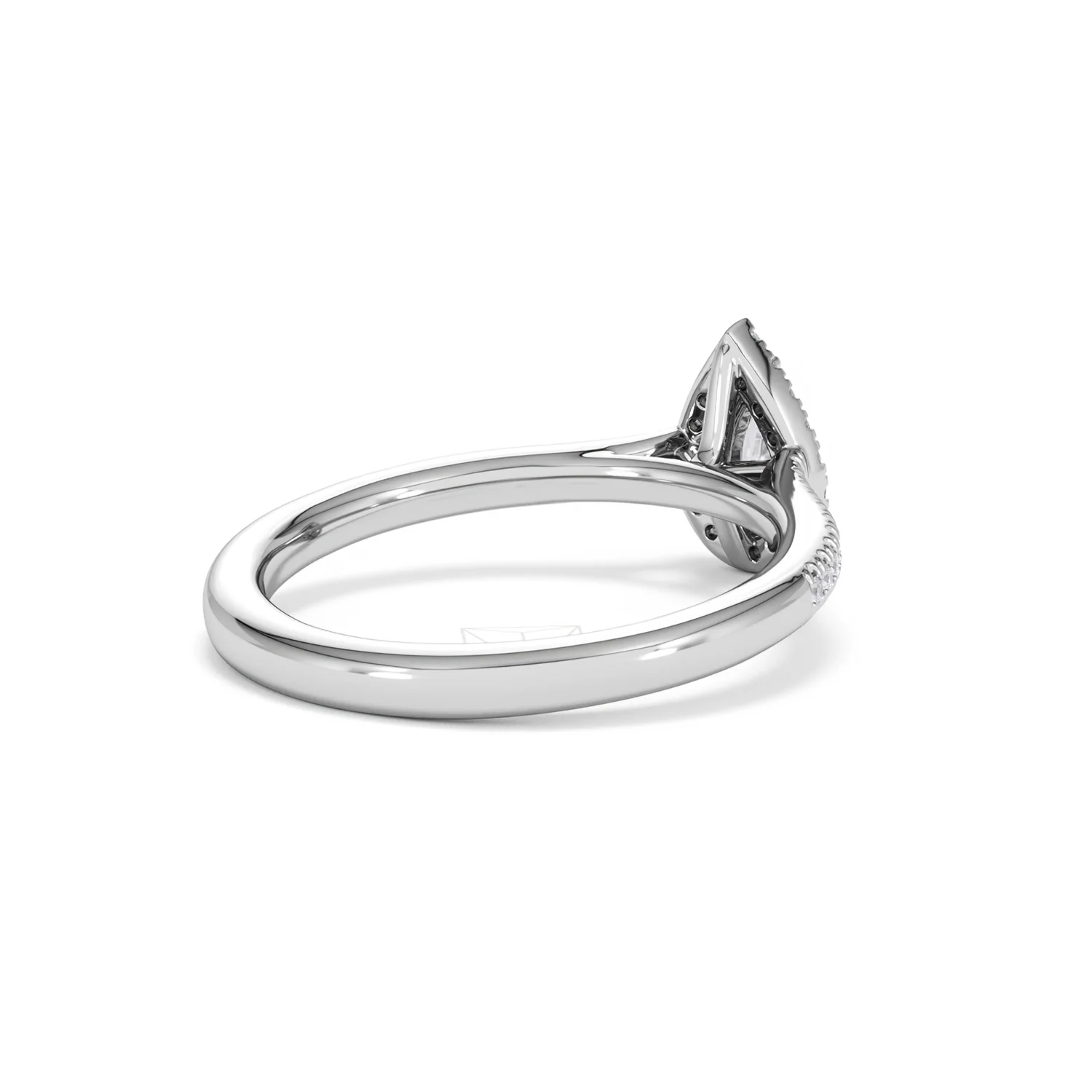 Lumia Pear Cut Lab Diamond Halo Ring 0.50ct F/VS in 925 Silver - Image 41