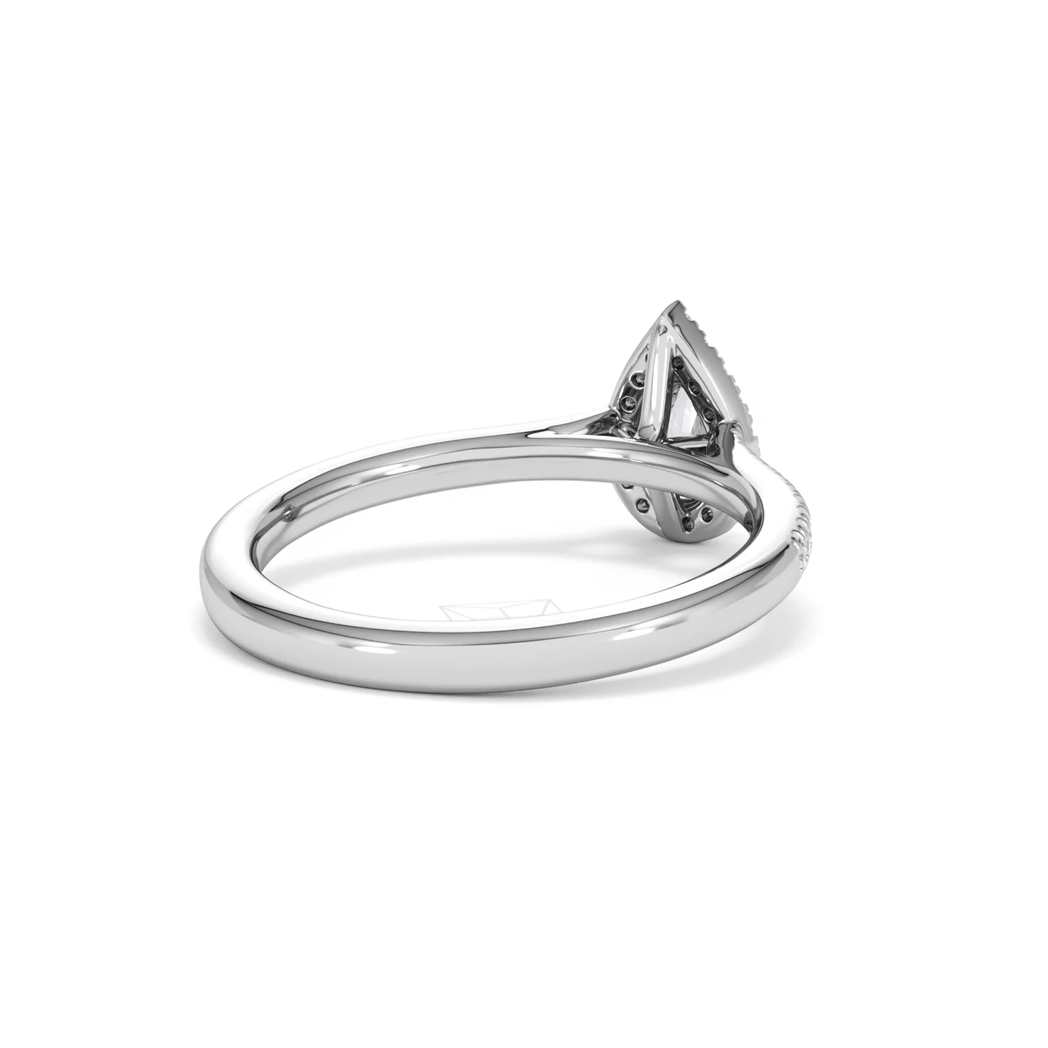 Lumia Pear Cut Lab Diamond Halo Ring 0.50ct F/VS in 925 Silver - Image 43