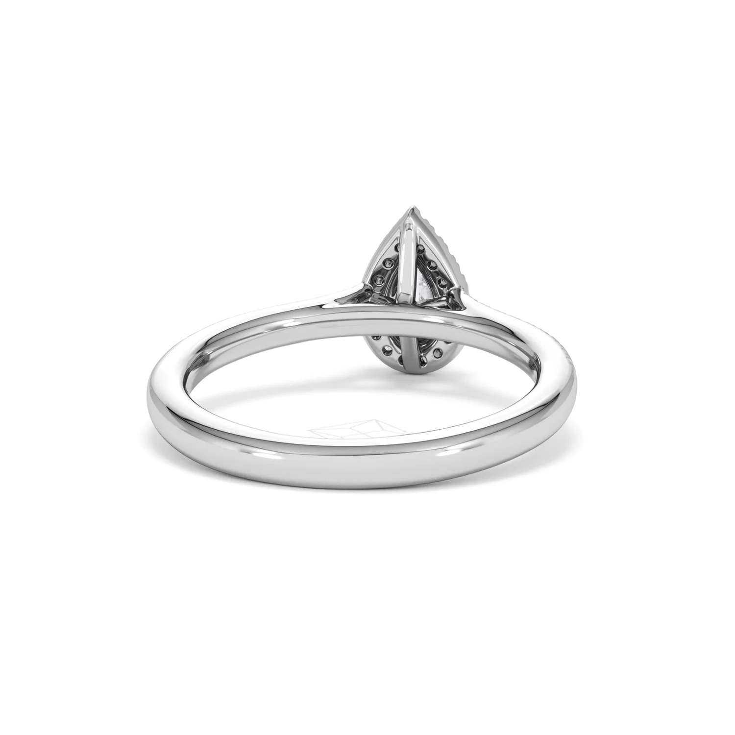 Lumia Pear Cut Lab Diamond Halo Ring 0.50ct F/VS in 925 Silver - Image 47