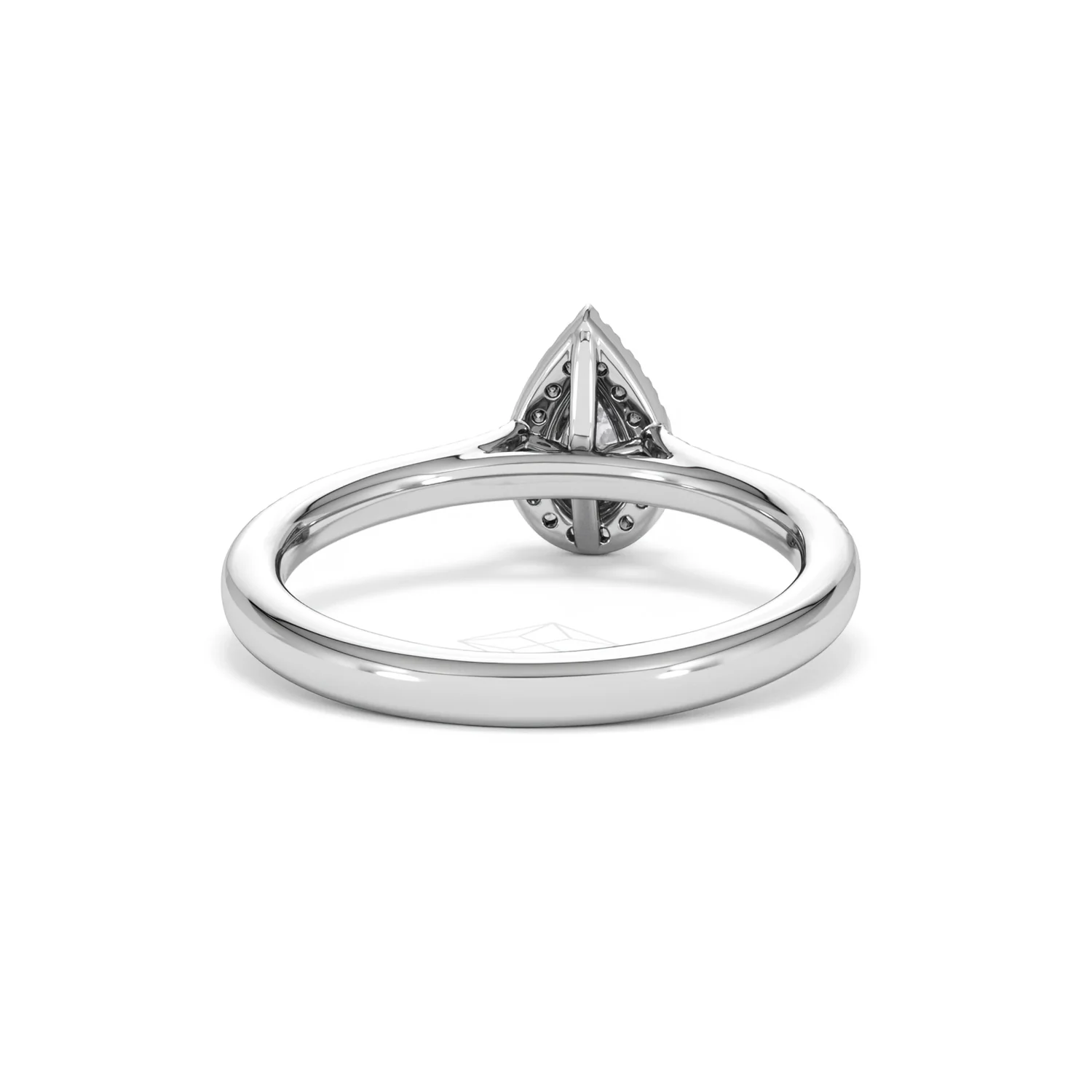 Lumia Pear Cut Lab Diamond Halo Ring 0.50ct F/VS in 925 Silver - Image 48