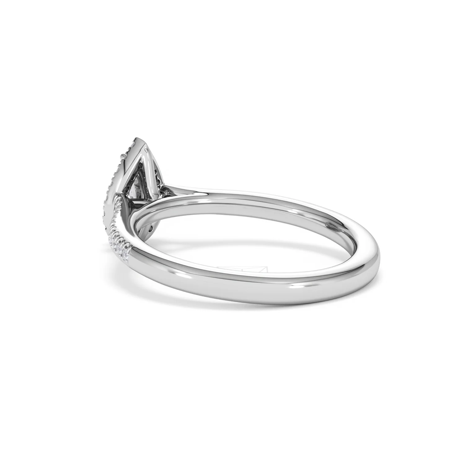 Lumia Pear Cut Lab Diamond Halo Ring 0.50ct F/VS in 925 Silver - Image 60