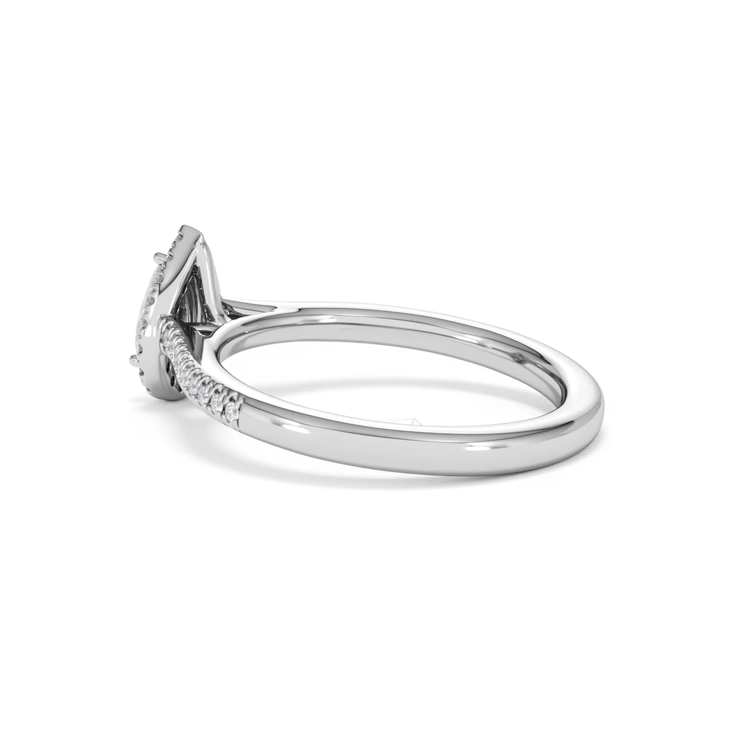 Lumia Pear Cut Lab Diamond Halo Ring 0.50ct F/VS in 925 Silver - Image 63