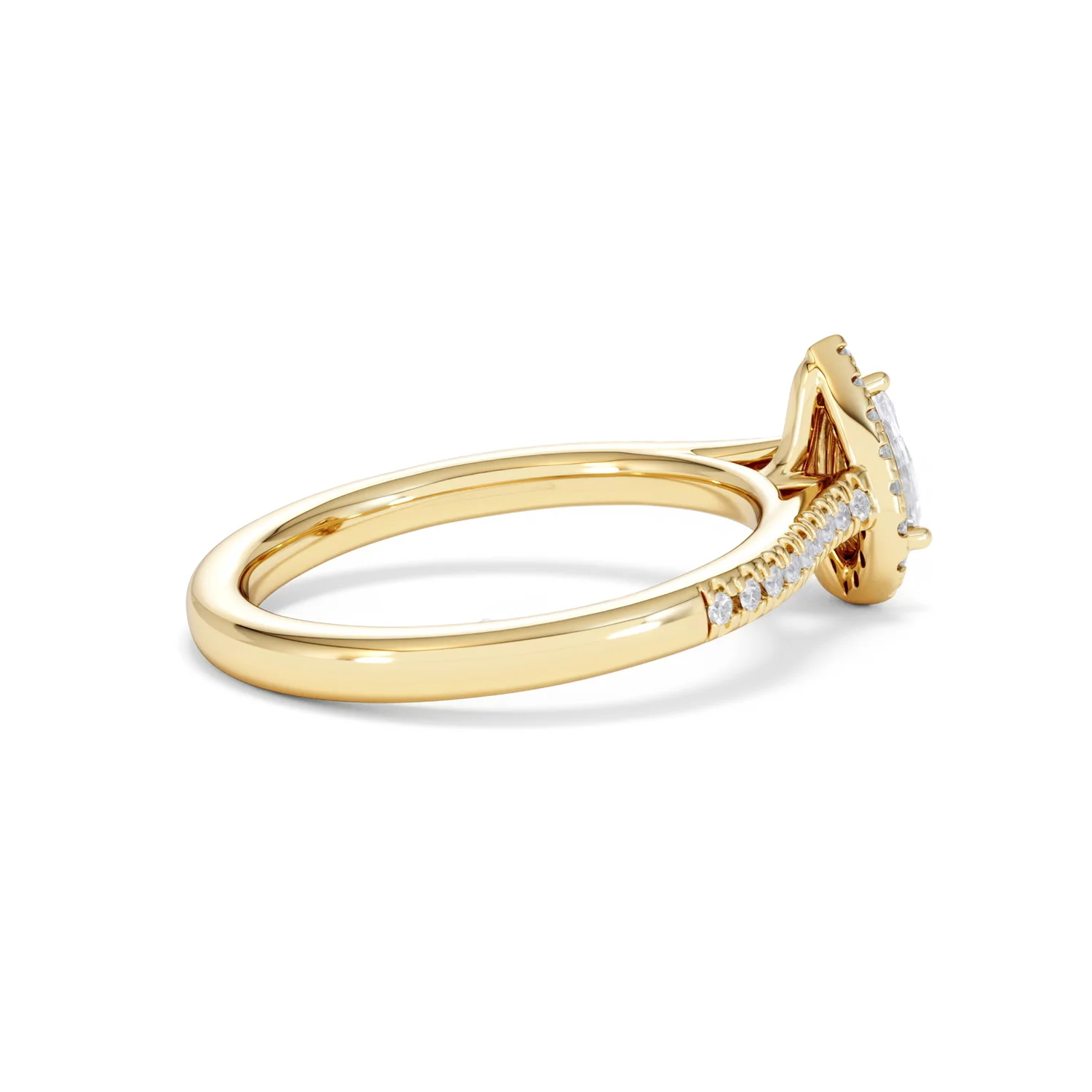 Lumia Pear Cut Lab Diamond Halo Ring 0.70ct F/VS in 9K Gold - Image 35