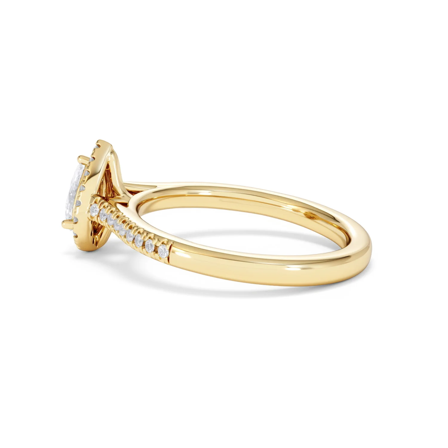 Lumia Pear Cut Lab Diamond Halo Ring 0.70ct F/VS in 9K Gold - Image 66