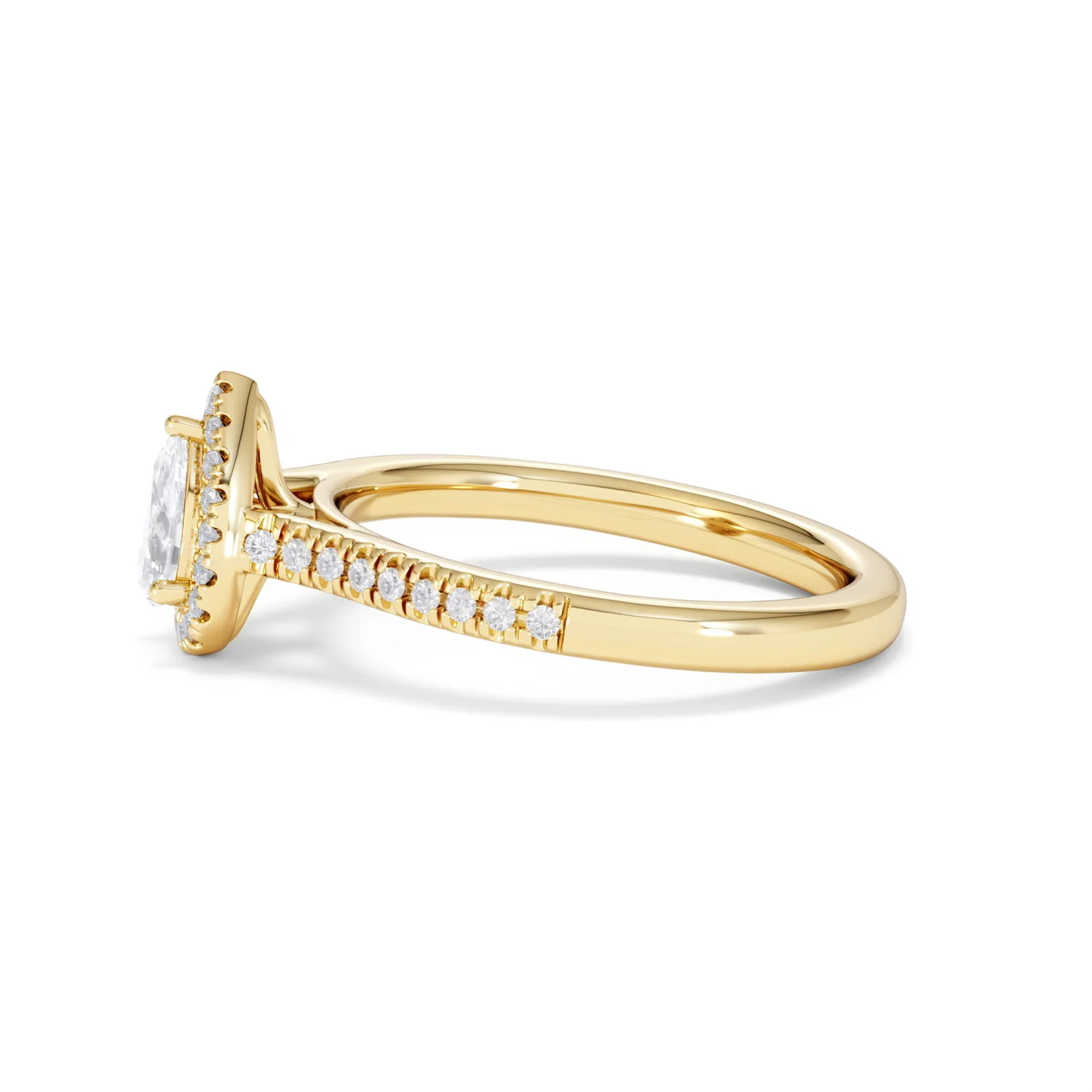 Lumia Pear Cut Lab Diamond Halo Ring 0.70ct F/VS in 9K Gold - Image 72