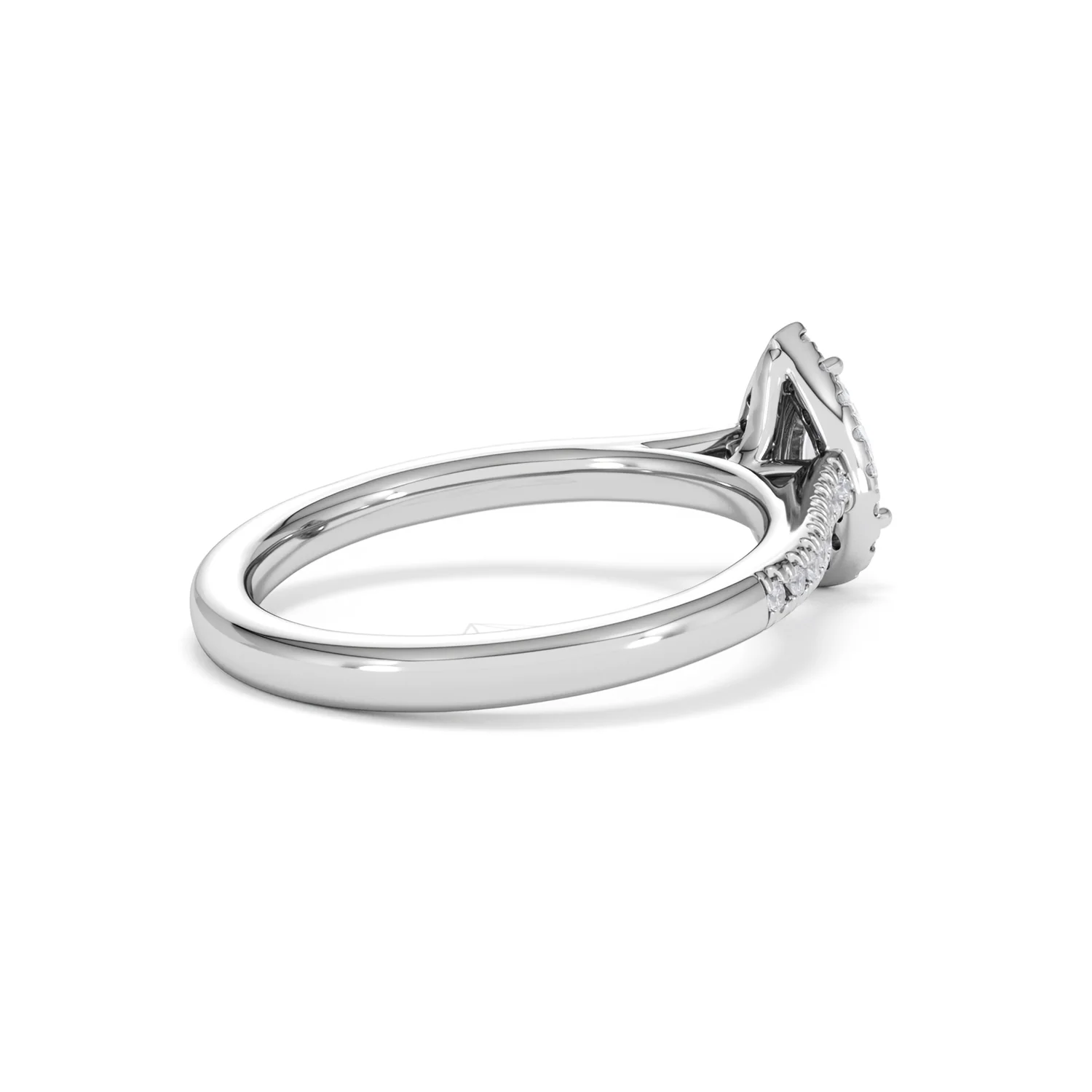 Lumia Pear Cut Lab Diamond Halo Ring 0.70ct F/VS in 9K White Gold - Image 38
