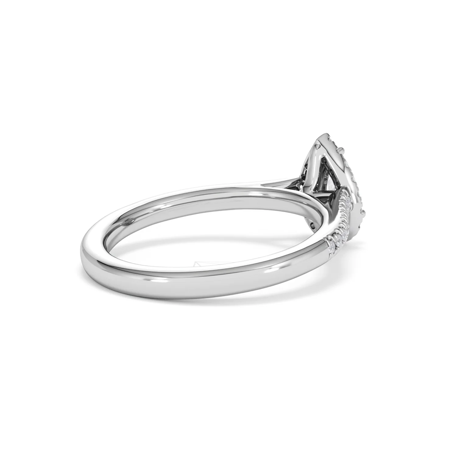 Lumia Pear Cut Lab Diamond Halo Ring 0.70ct F/VS in 9K White Gold - Image 39