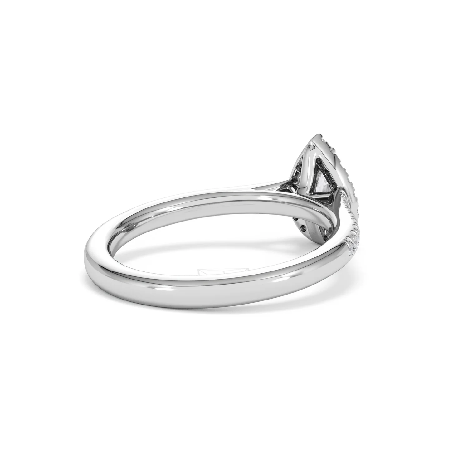 Lumia Pear Cut Lab Diamond Halo Ring 0.70ct F/VS in 9K White Gold - Image 41