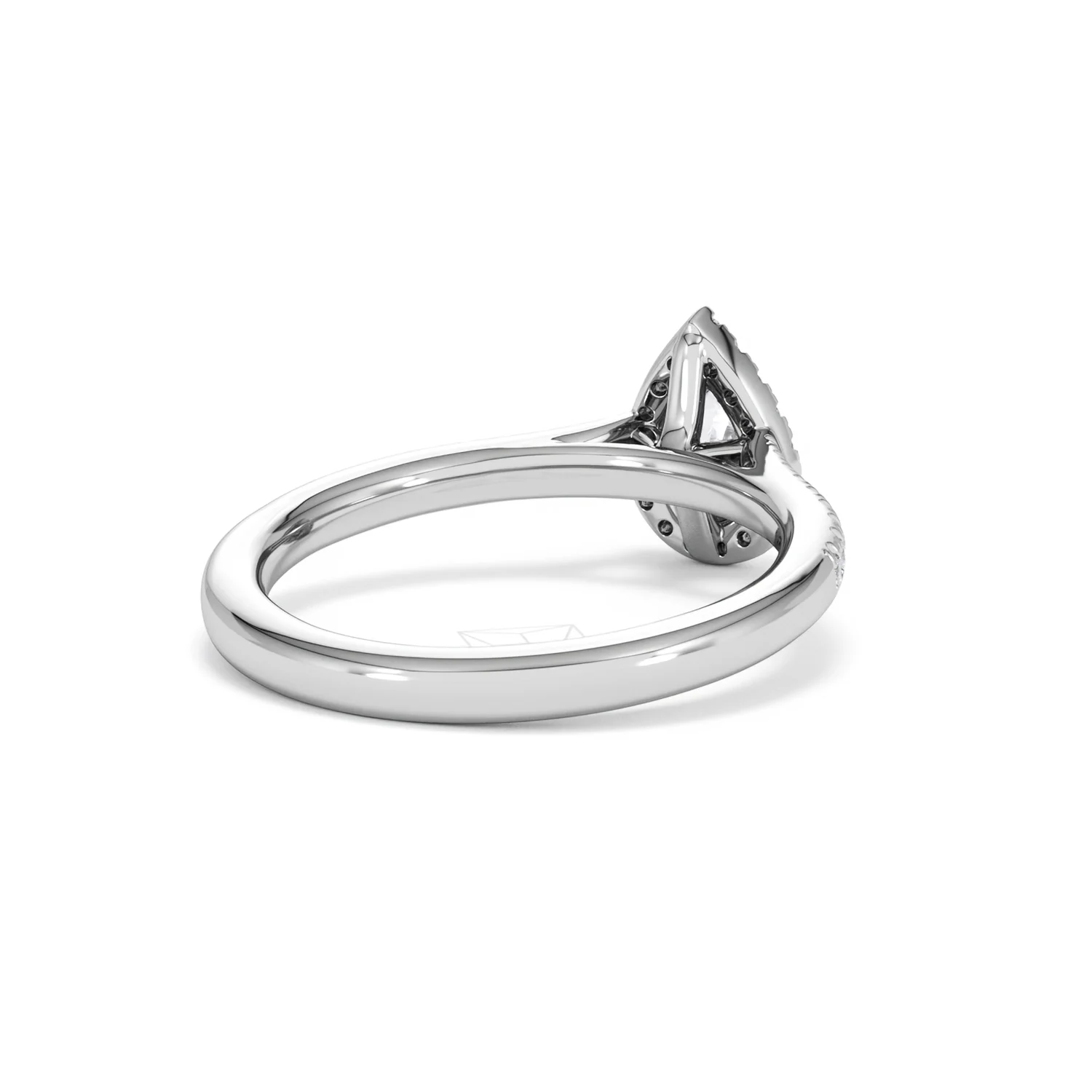 Lumia Pear Cut Lab Diamond Halo Ring 0.70ct F/VS in 9K White Gold - Image 43