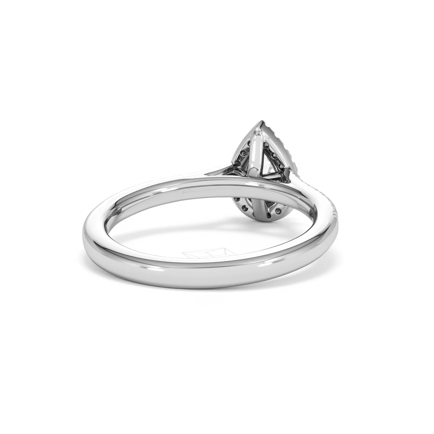 Lumia Pear Cut Lab Diamond Halo Ring 0.70ct F/VS in 9K White Gold - Image 45