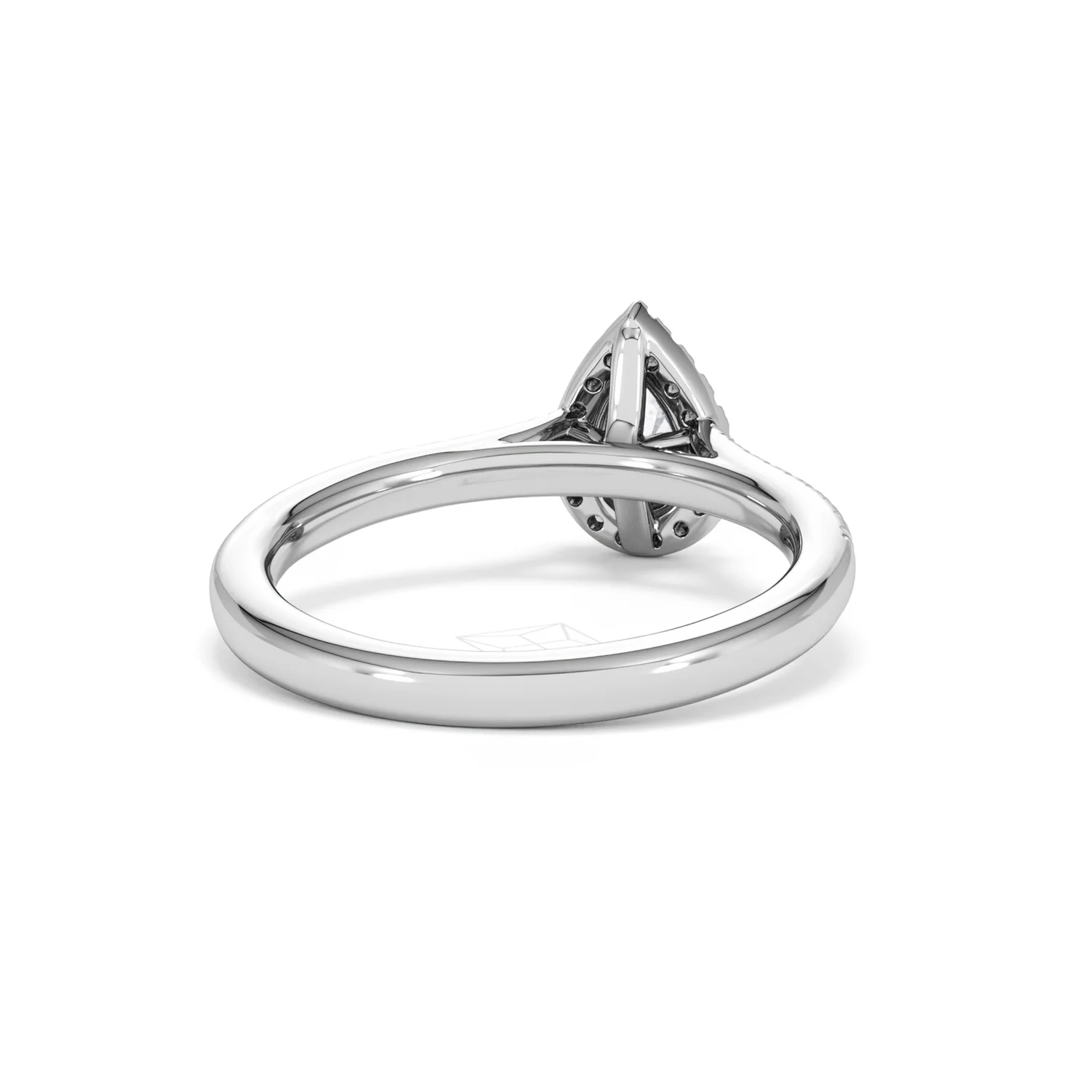 Lumia Pear Cut Lab Diamond Halo Ring 0.70ct F/VS in 9K White Gold - Image 46