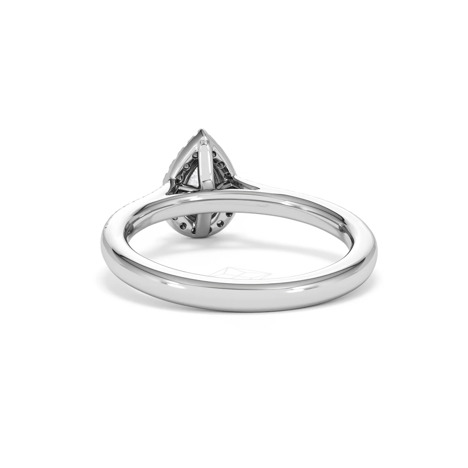 Lumia Pear Cut Lab Diamond Halo Ring 0.70ct F/VS in 9K White Gold - Image 53