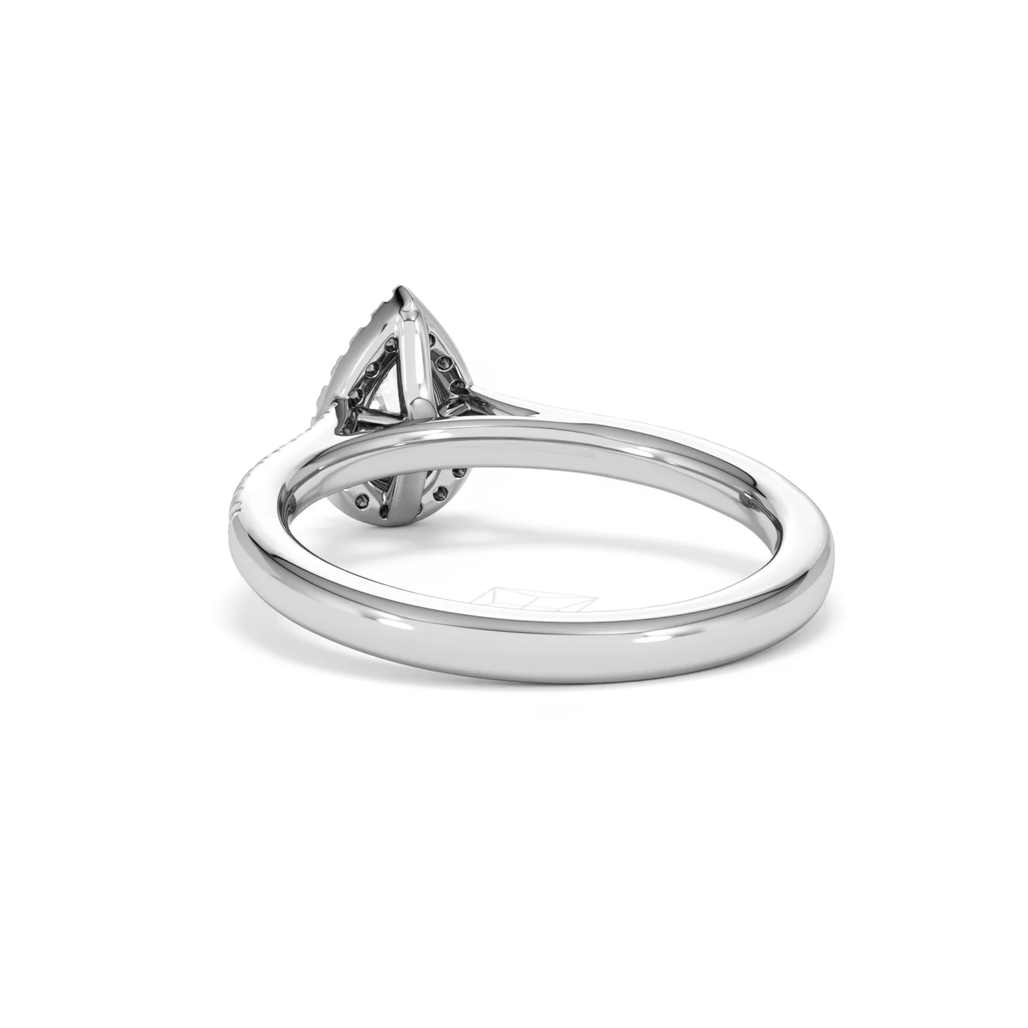 Lumia Pear Cut Lab Diamond Halo Ring 0.70ct F/VS in 9K White Gold - Image 55