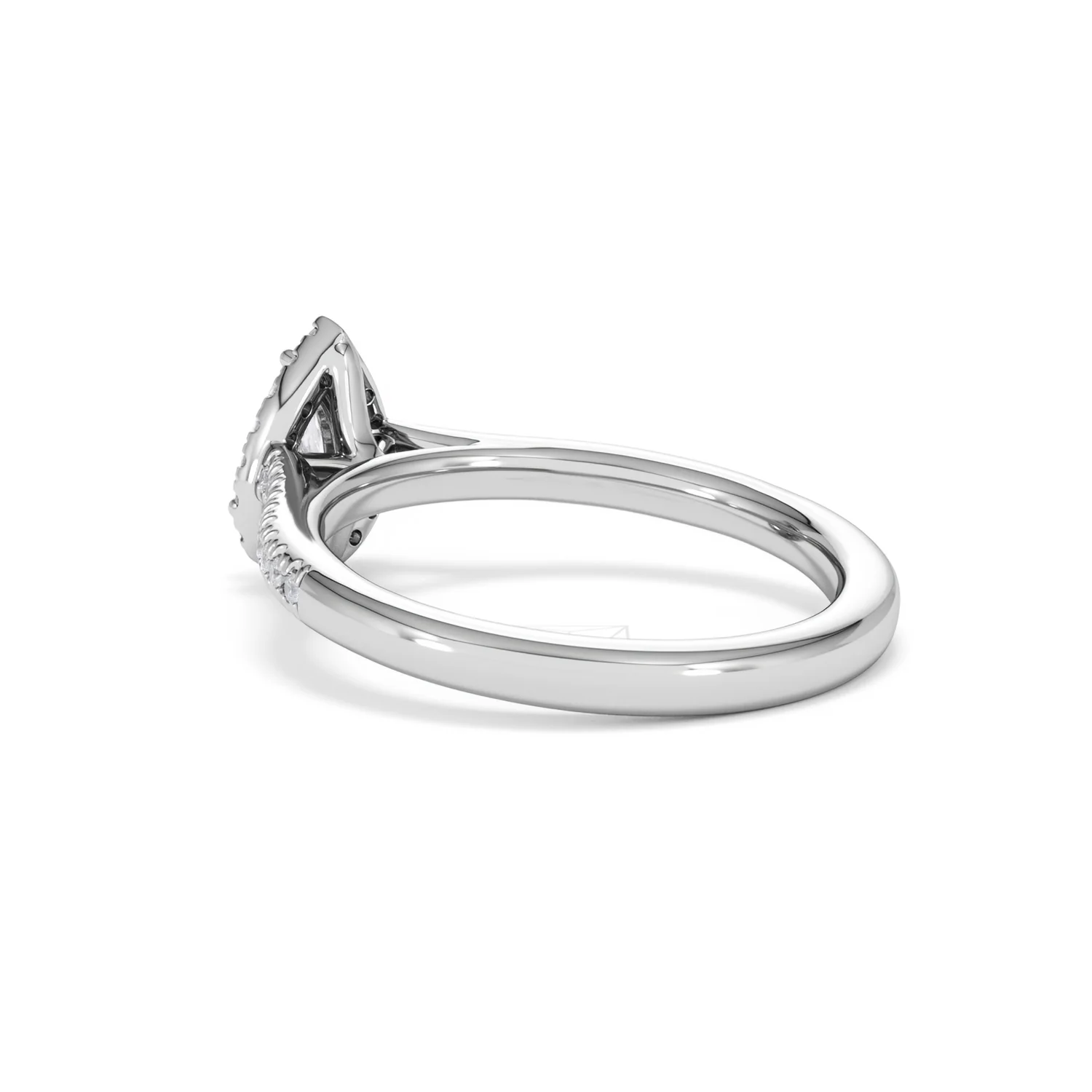 Lumia Pear Cut Lab Diamond Halo Ring 0.70ct F/VS in 9K White Gold - Image 60